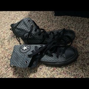 Converse Grey and Black Star High Tops